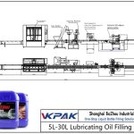 Automatic 5L-30L Lubricating Oil Filling Line Linie automată de umplere cu ulei lubrifiant 5L-30L
