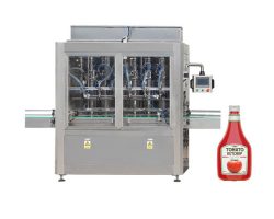 Ambalaj de umplere a borcanelor cu tomate cu pastă de tomate